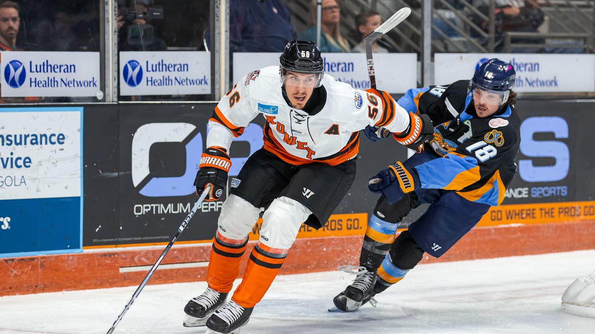 Bliss' hat trick fuels comeback over Komets