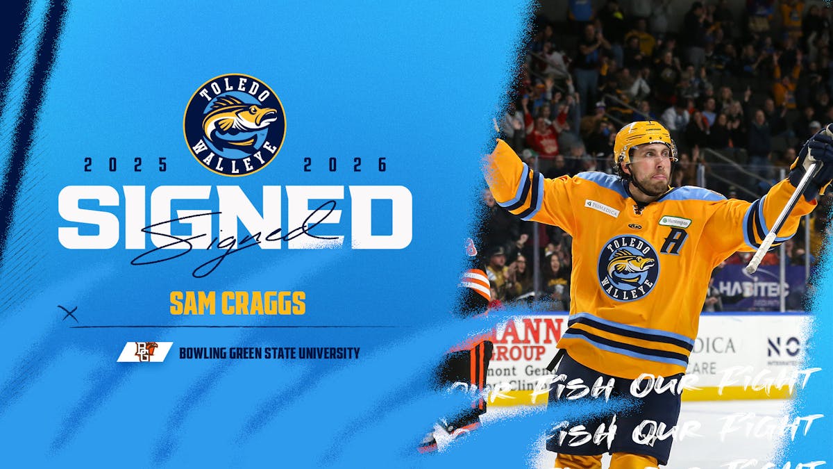 Forward Sam Craggs returns to Walleye for fifth consecutive season