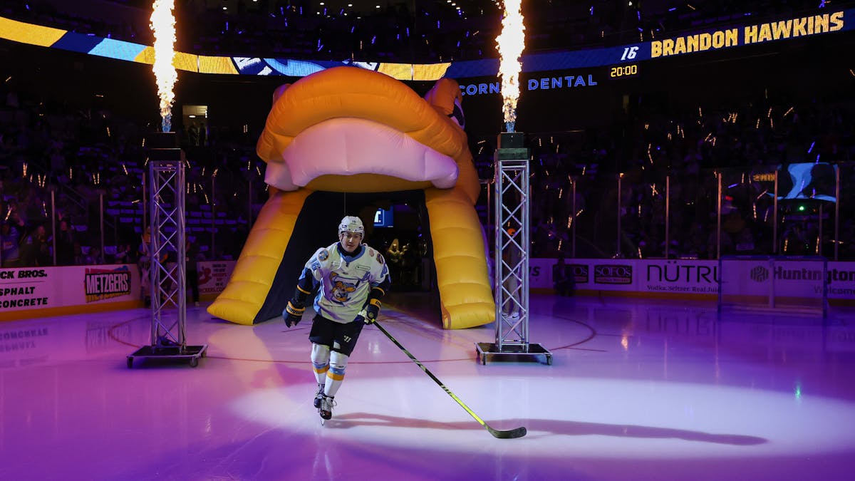 Hawkins scores a pair in home-opening win