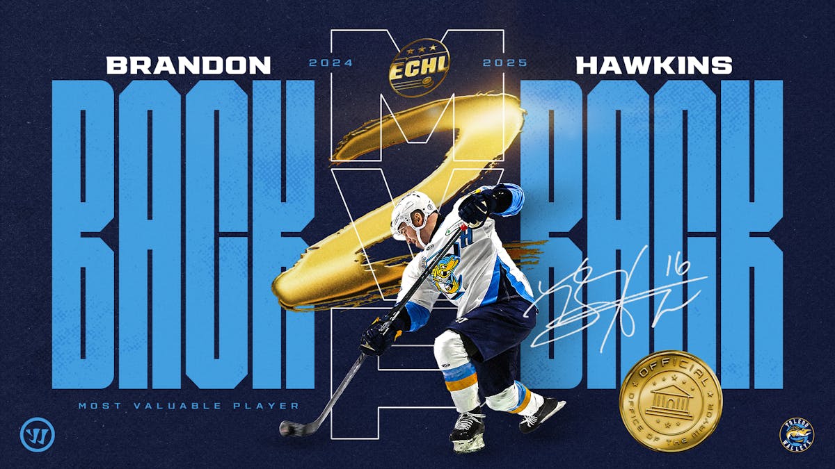 Brandon Hawkins named back-to-back Warrior Hockey ECHL MVP