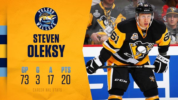 Walleye ink NHL defenseman Steven Oleksy as fourth veteran